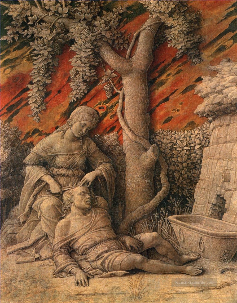 Samson und Delilah Renaissance Maler Andrea Mantegna Ölgemälde